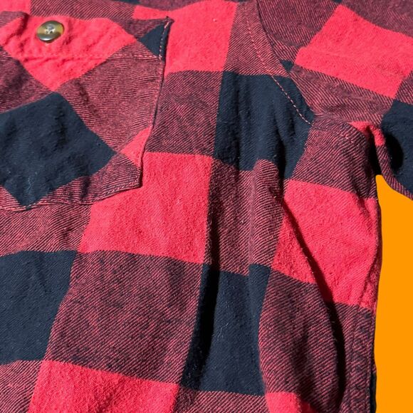 Field & Stream Heavy Flannel Red Black Plaid Button Up Long Sleeve Size 2XL - Picture 3 of 8
